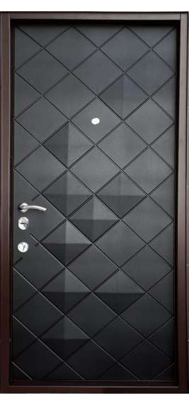 БРОНЕДВЕРІ Вхідні двері МОДЕЛЬ РОМБИ 3D ЧОРНИЙ В14.9